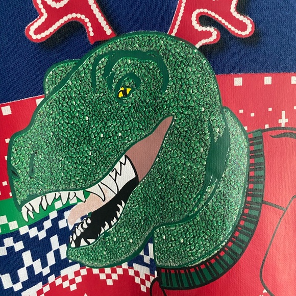 SOLD! Holiday Time: Ugly Dinosaur Sweater! Oversized! Size 3XL - Picture 8 of 8